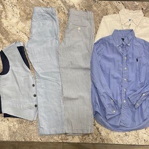 Boys Dress Clothes Wedding Seersucker Bundle Sz 8